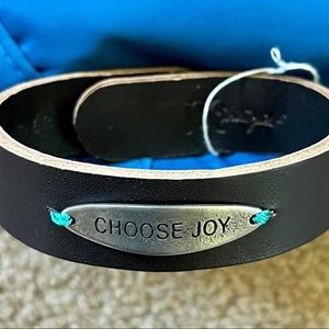 "Choose Joy" leather JK bracelet by Thirty-One - brand new